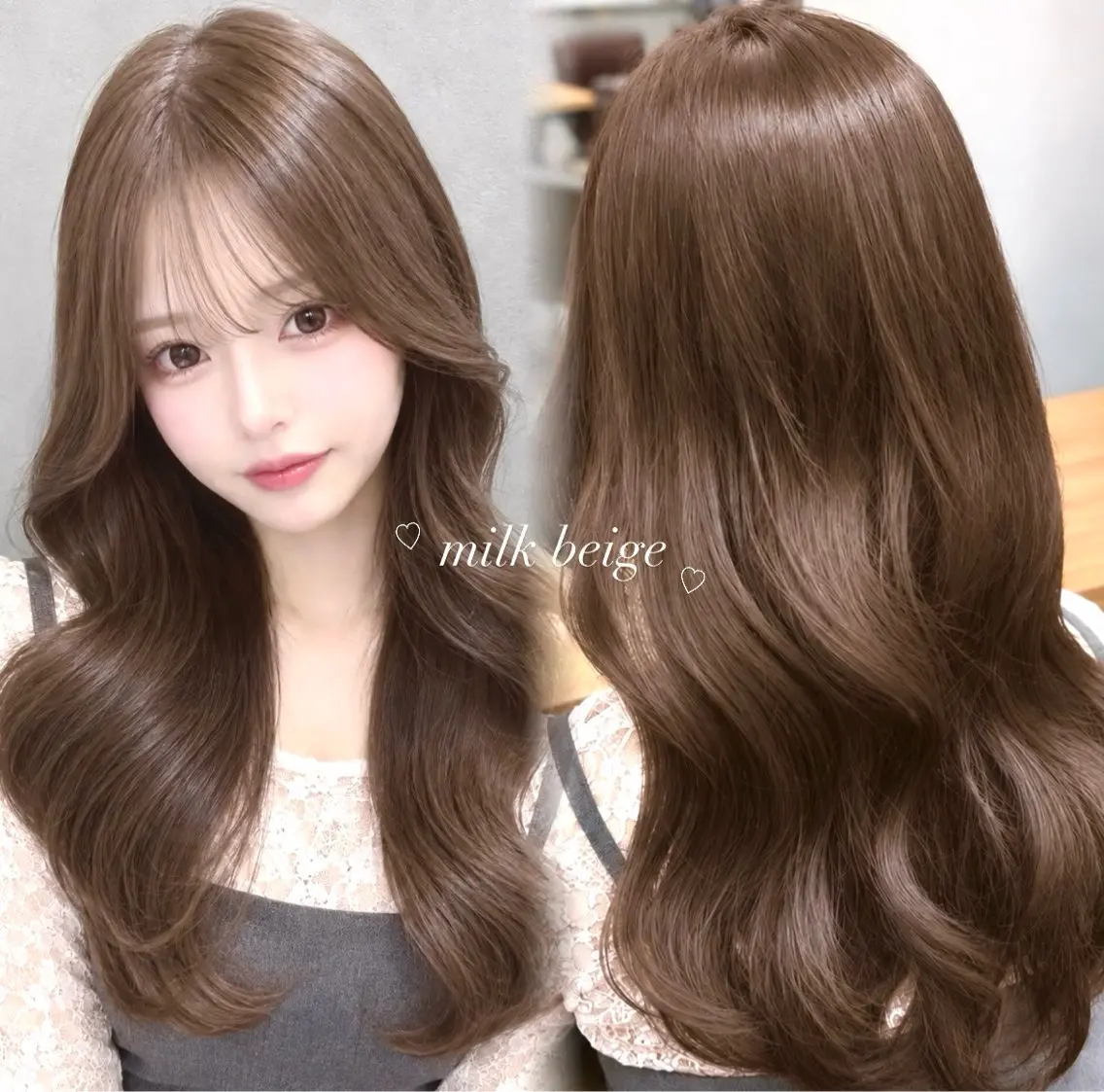 ロング カラー ベージュカラー 透明感カラー ダブルカラー ミルクティーベージュ ヘアカラー girly上品ヘア 🎀／ベージュikuのヘアスタイル