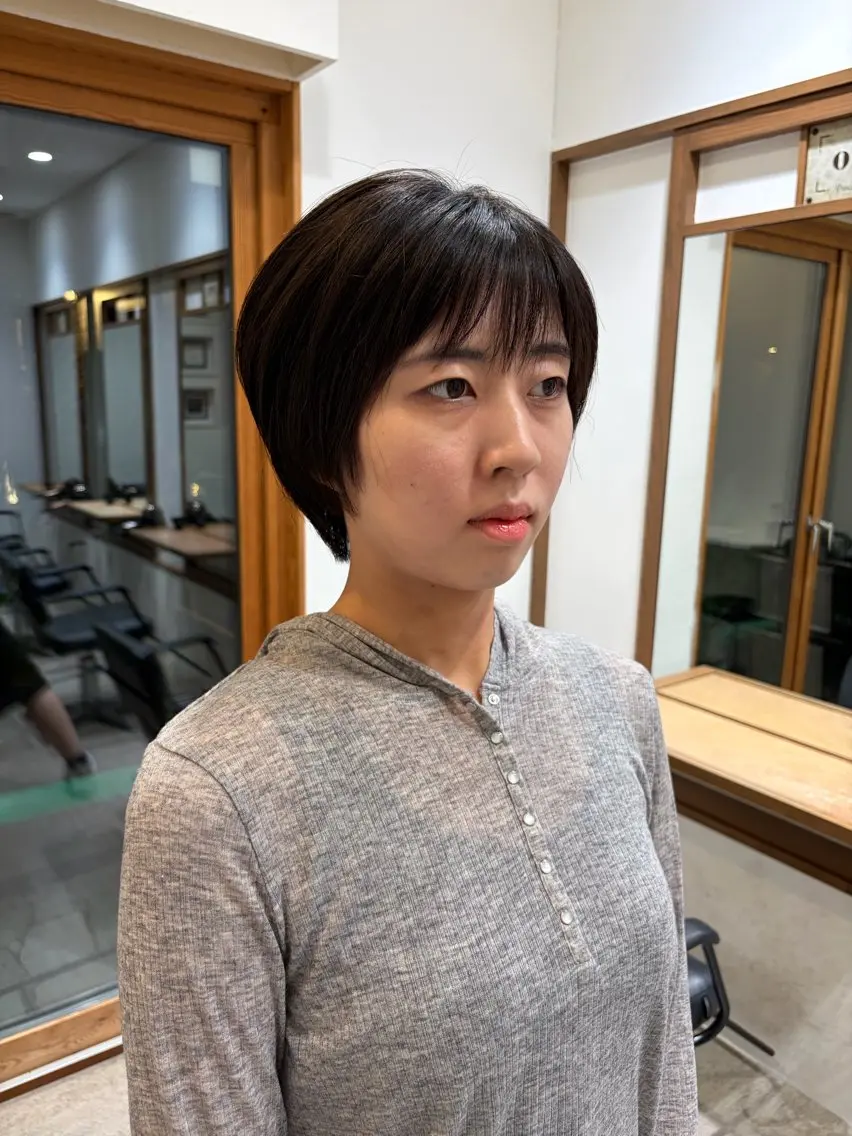 ショート カラー ヘアアレンジ ショートボブ ボブ 似合わせカット ショートヘア カット 無料カットモデル‪✨ ✂️Nanami🌷のヘアスタイル