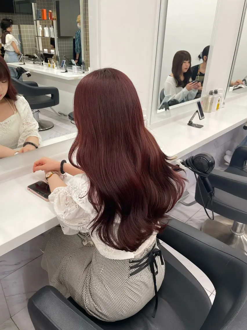 ロング カラー ヘアアレンジ ヘアカラー トリートメント ヘアセット 💗横浜美容室 💗HARUNAのヘアスタイル