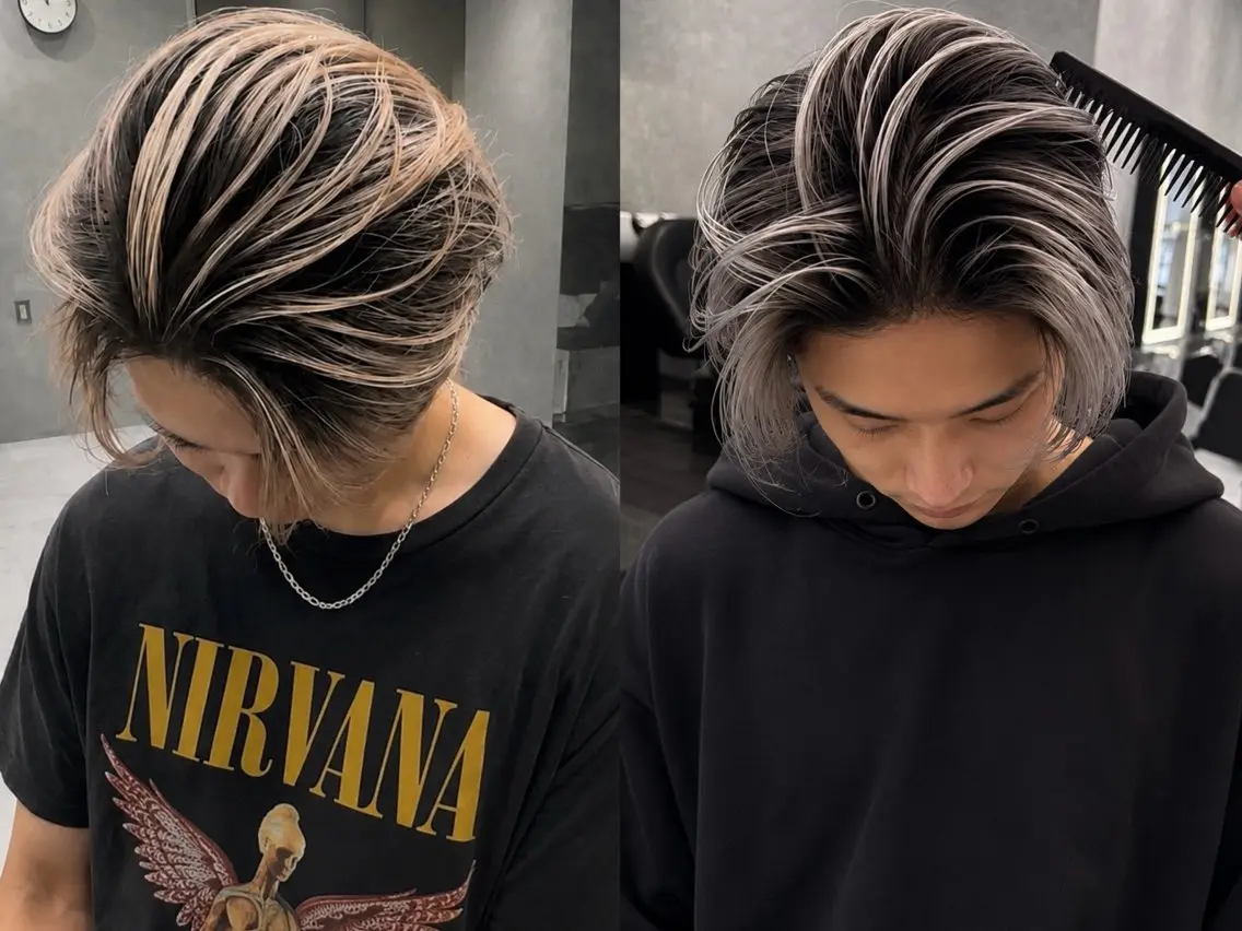 ミディアム カラー メンズ 【垢抜け】メンズ特化 栄/名古屋/山本貴大のヘアスタイル