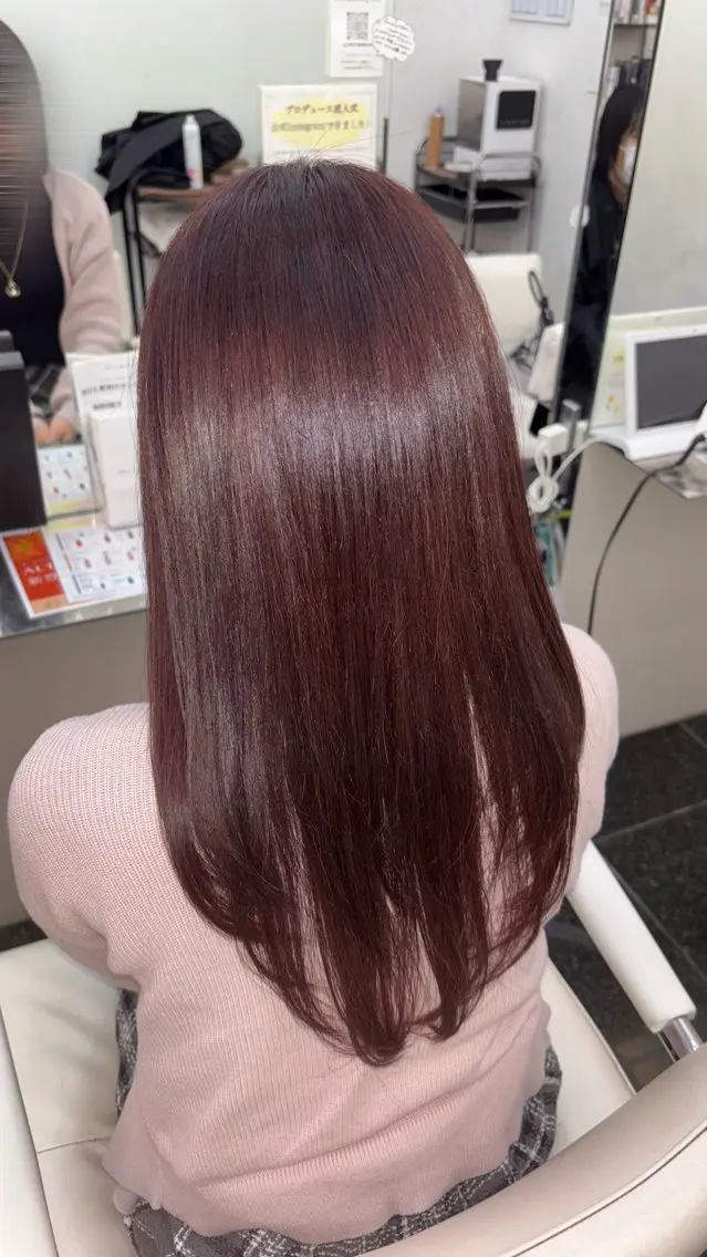 セミロング カラー ヘアカラー トリートメント まい｜ カラー🌿のヘアスタイル