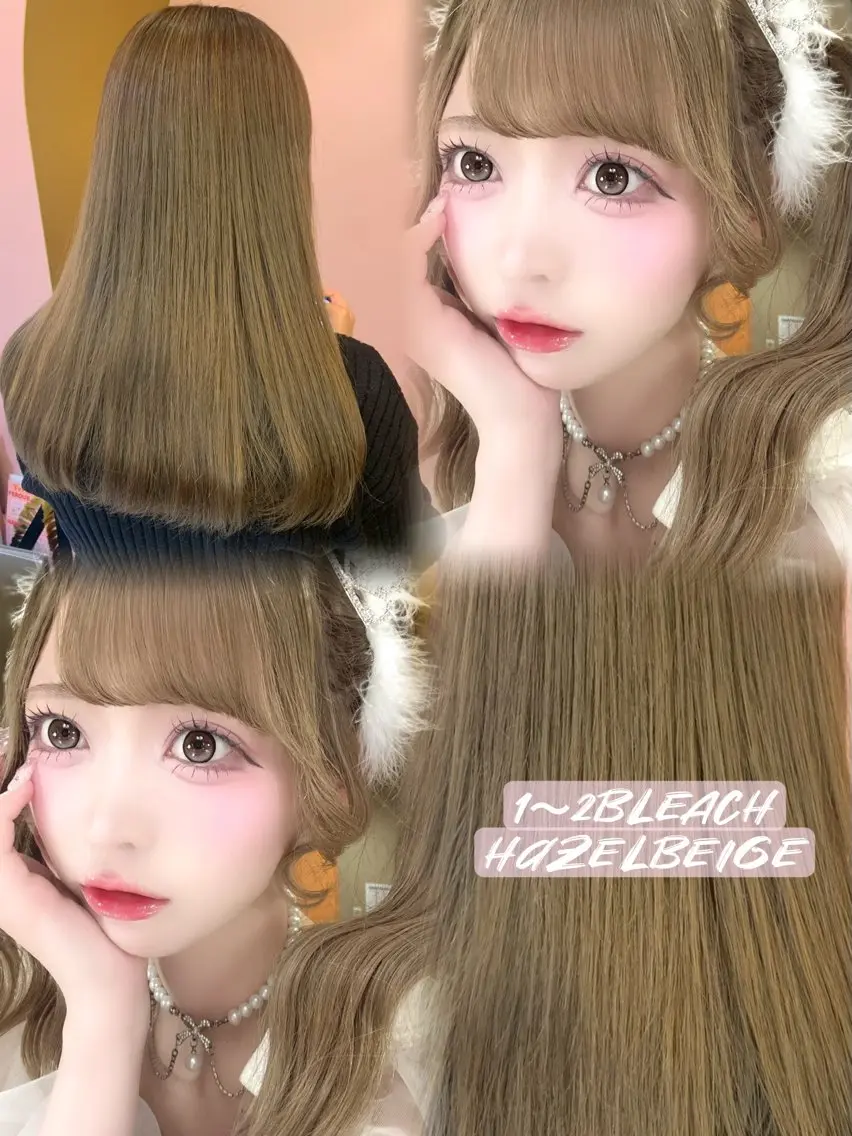 ロング カット ヘアカラー 韓国風／ハイトーン カラー AYAKAのヘアスタイル