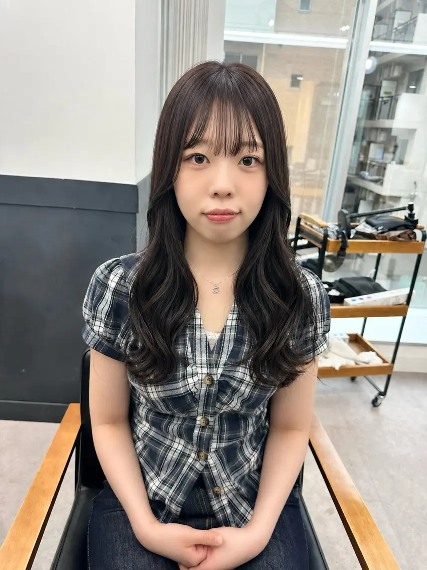 ロング カラー パーマ ヘアアレンジ メンズ キッズ カット ヘアカラー 骨格補正カット/ レイヤー🌿JUNのヘアスタイル