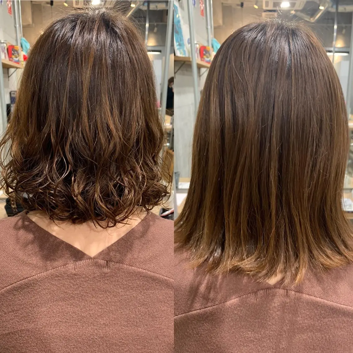 ミディアム パーマ ショート🌼パーマ 本間正子のヘアスタイル