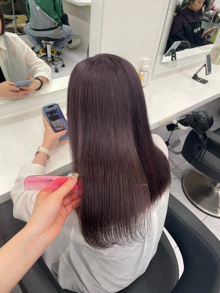 ロング カラー ヘアアレンジ ヘアカラー トリートメント ヘアセット 💗横浜美容室 💗HARUNAのヘアスタイル