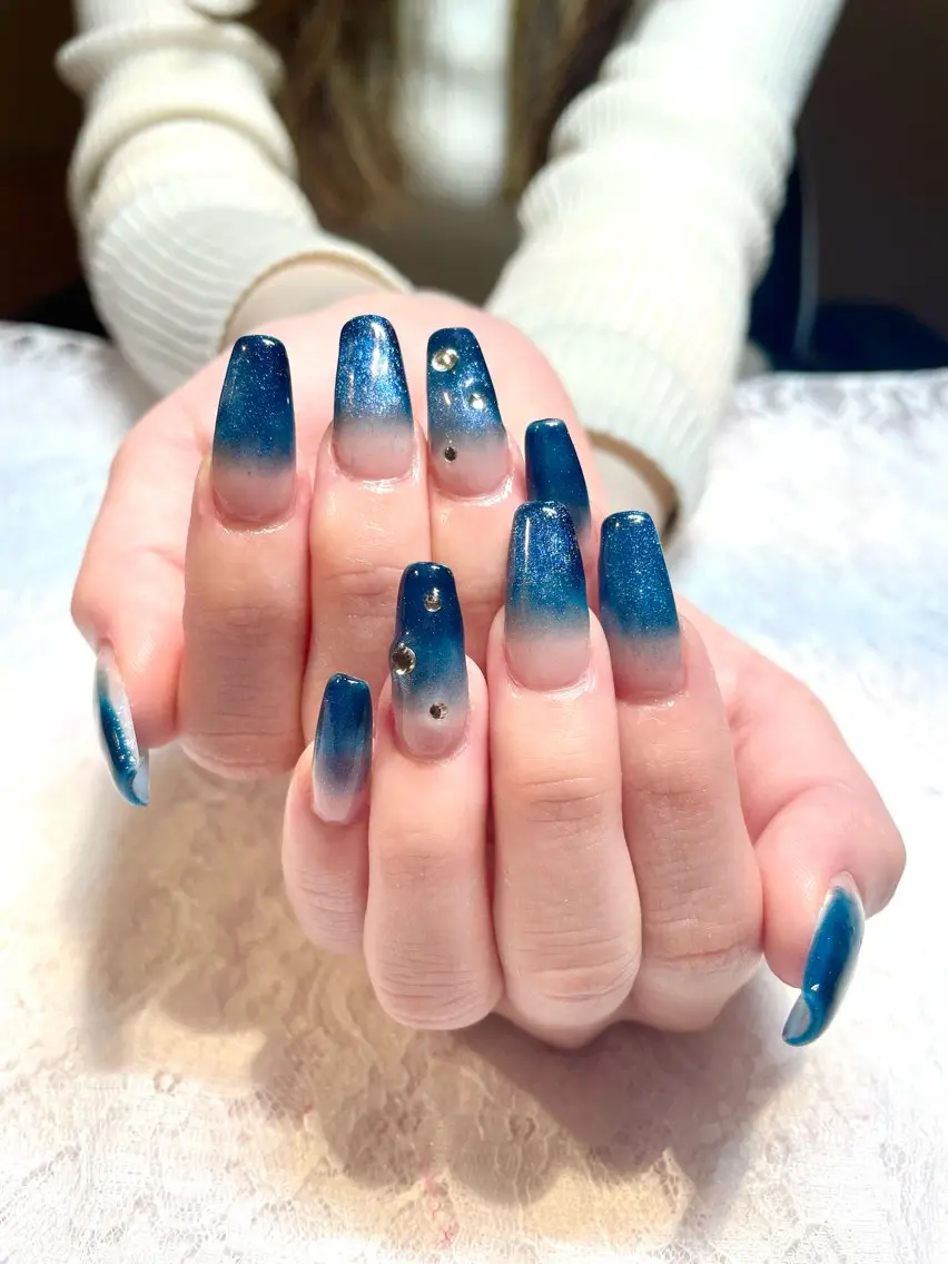 ネイル ジェルネイル マグネットネイル ハンドネイル Nail ヌシん家 AKANEのネイルデザイン