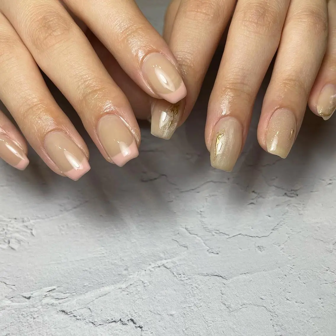 ネイル フレンチネイル ニュアンスネイル たなか いつきのネイルデザイン