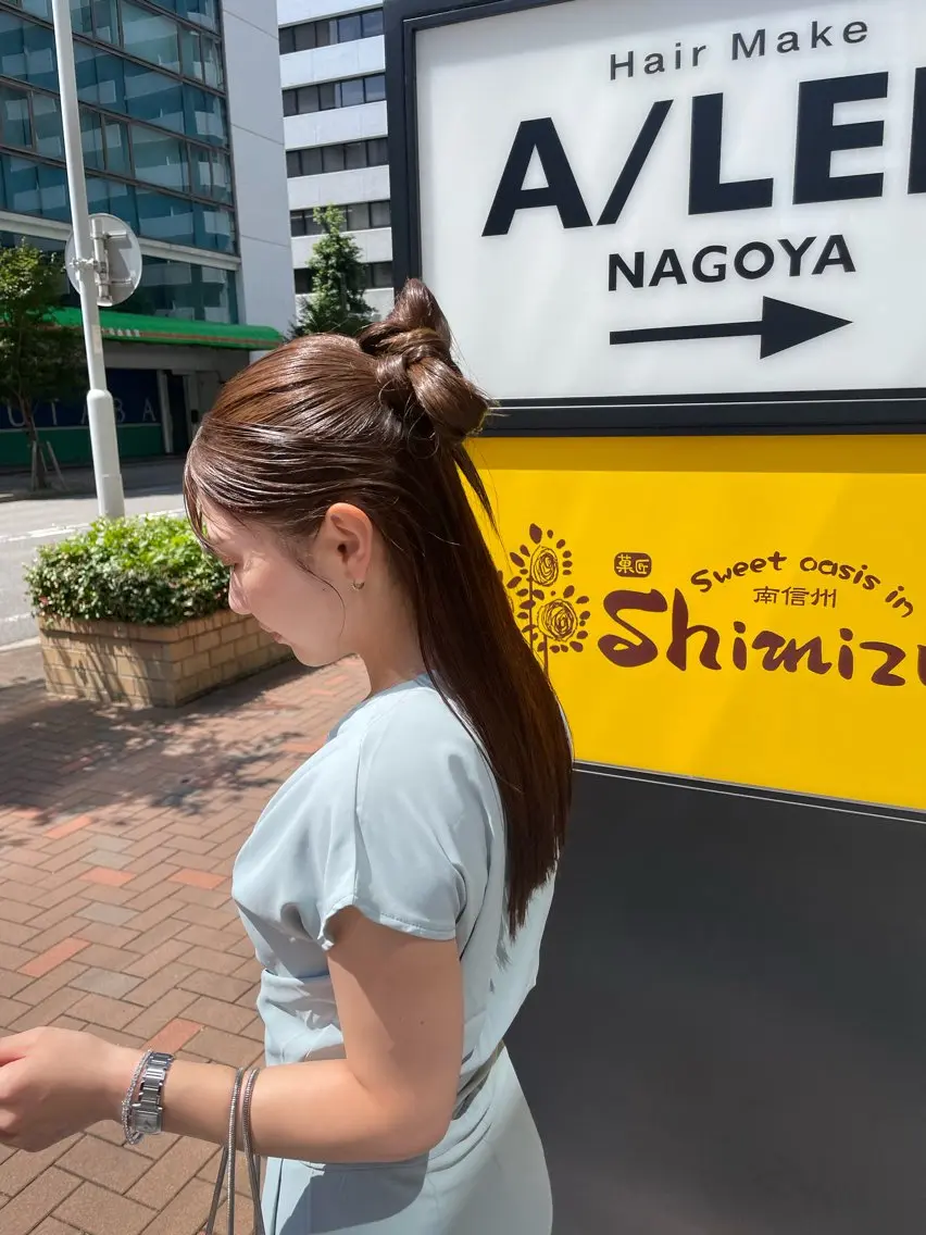 ヘアアレンジ ハーフアップ ヘアセット 久保田 千尋のヘアスタイル