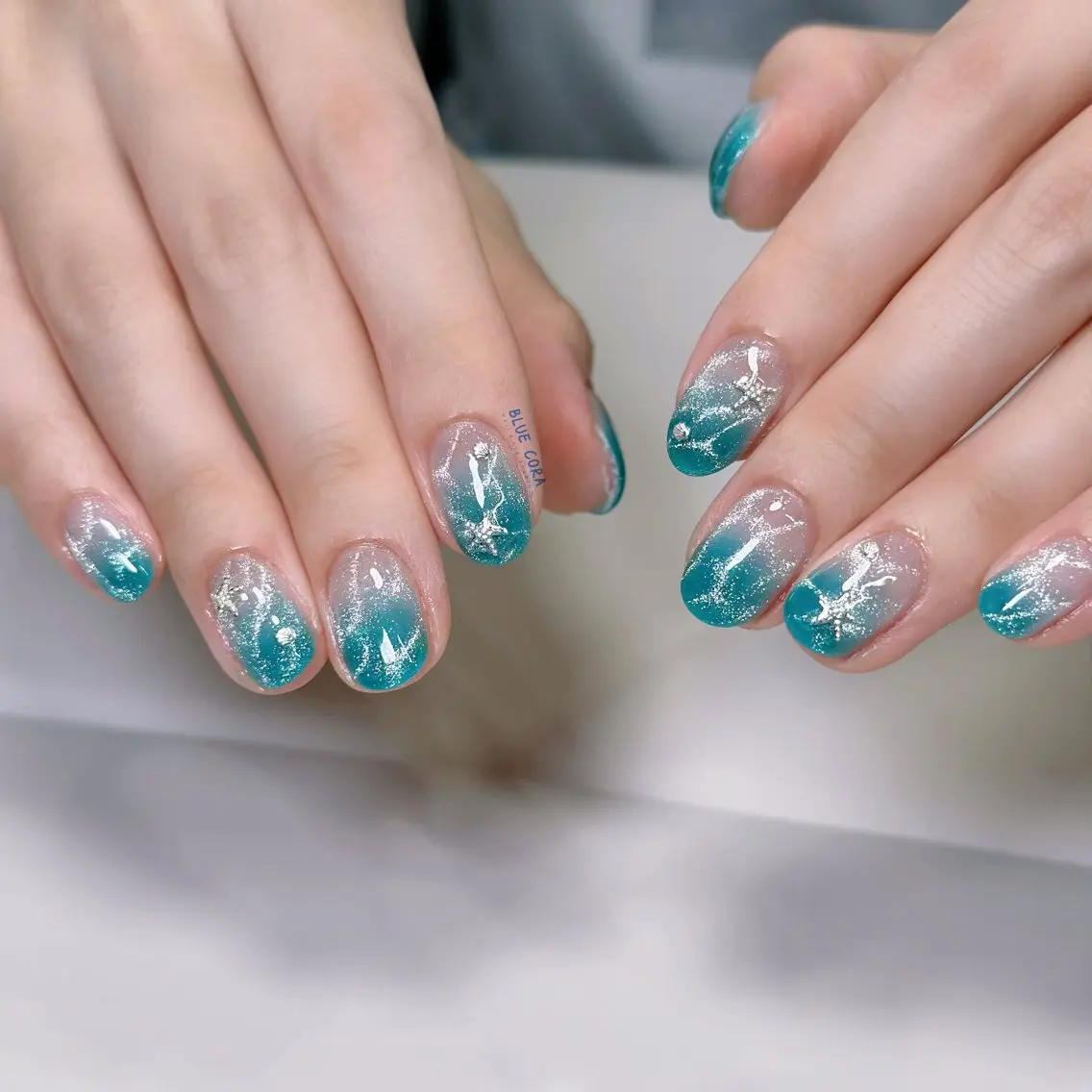 ネイル ハンドネイル ハンドケア BLUE CORAのネイルデザイン