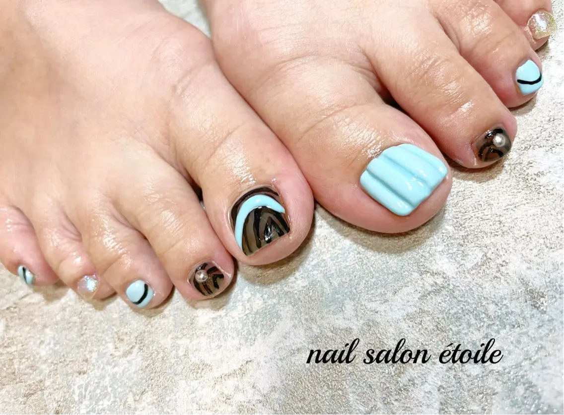 ネイル アートネイル クリアネイル フットネイル フレンチネイル パステルネイル フットネイル nail salon étoileのネイルデザイン