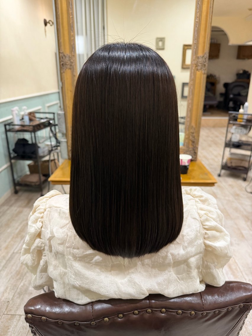 ミディアム カラー 髪質改善 カット ヘアカラー 縮毛矯正 トリートメント 新越谷noble店長 松本拓也▶◀*.のヘアスタイル
