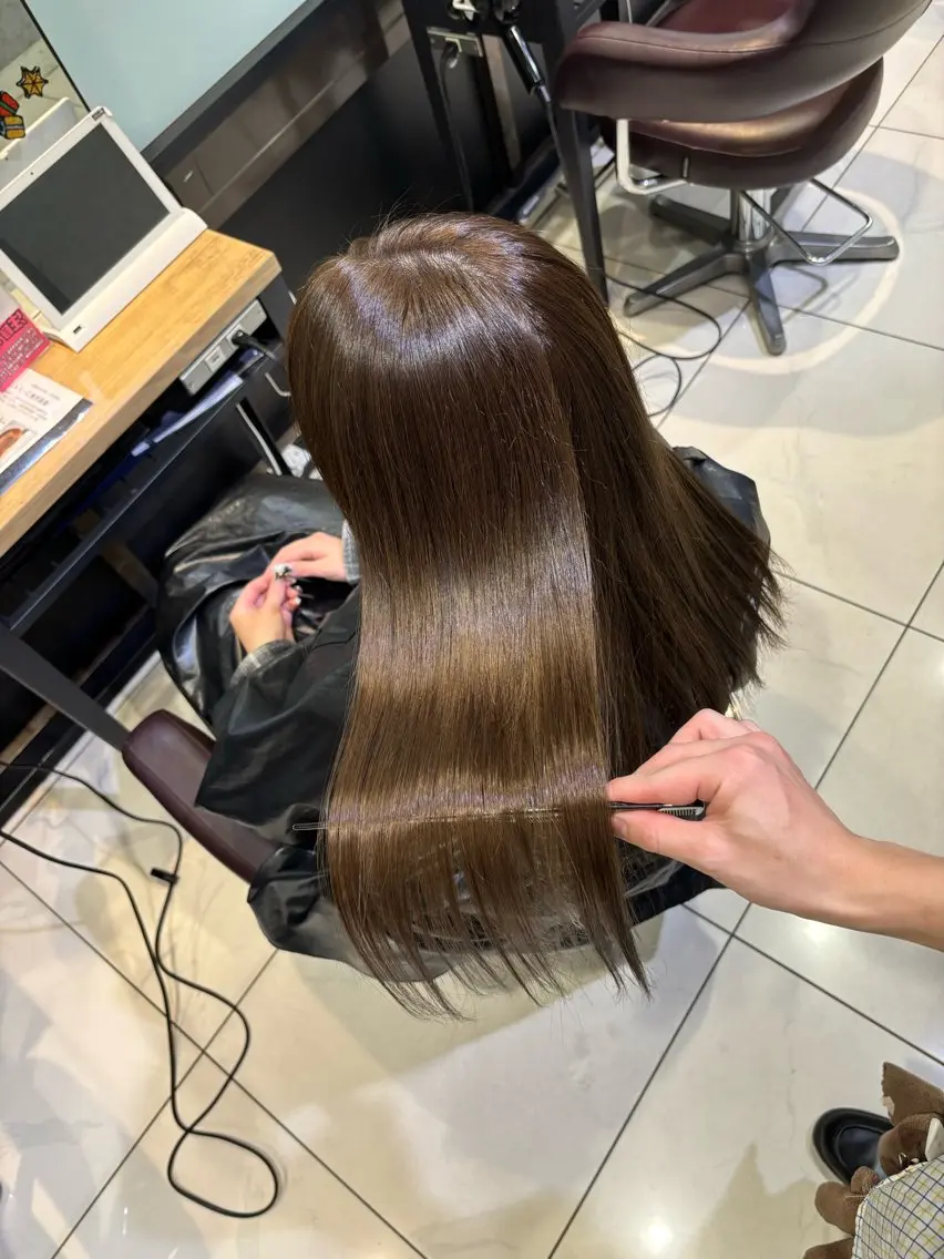 ロング カラー カット ヘアカラー トリートメント 🩵レイヤー✖︎ 髪質改善🩵リョウヤのヘアスタイル