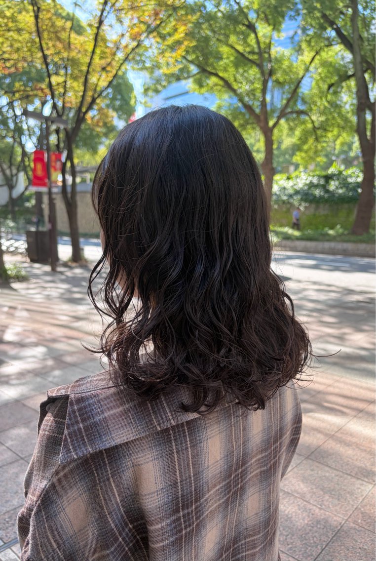 セミロング パーマ カット パーマ トリートメント 久野紗愛 【髪質改善　艶髪】のヘアスタイル