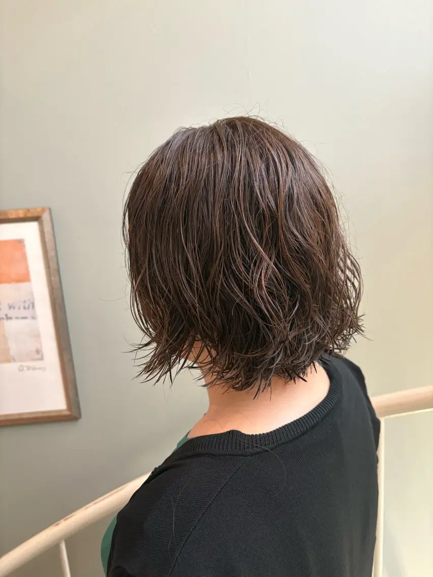 ショート カラー パーマ カット ヘアカラー 小山 玲緒のヘアスタイル