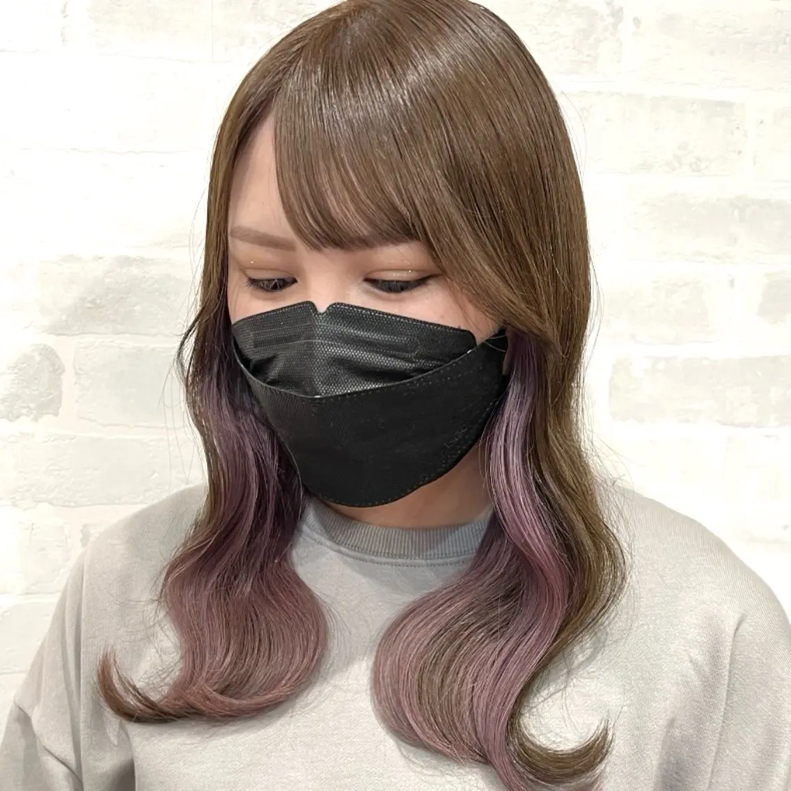 ロング カラー 顔周りカット/透明感 カラー🤍大塚蛍のヘアスタイル