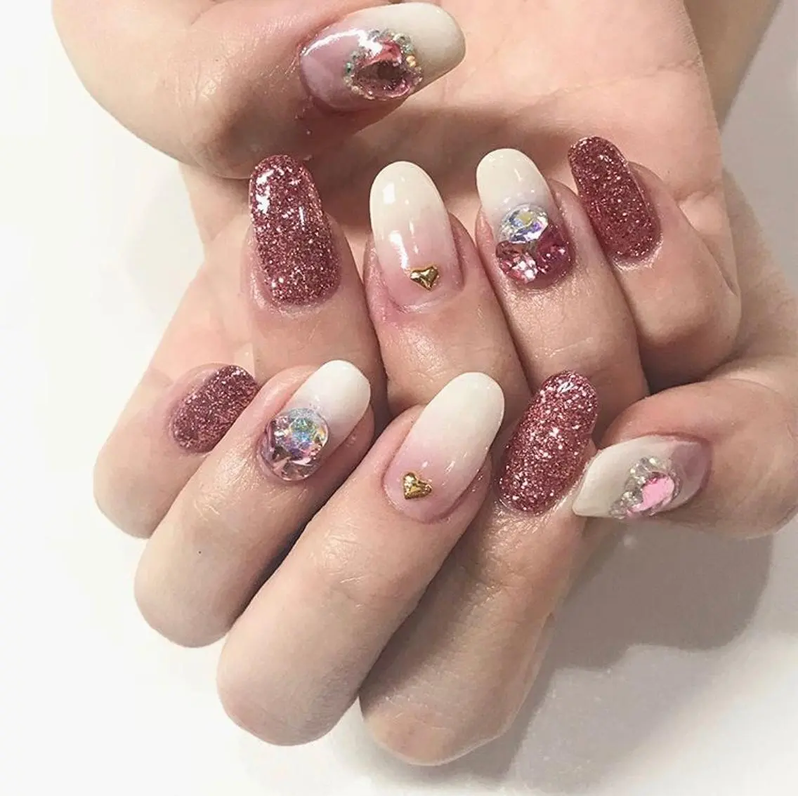 ネイル 渋谷／チップ長さ出し 👑アプレgel-xのネイルデザイン