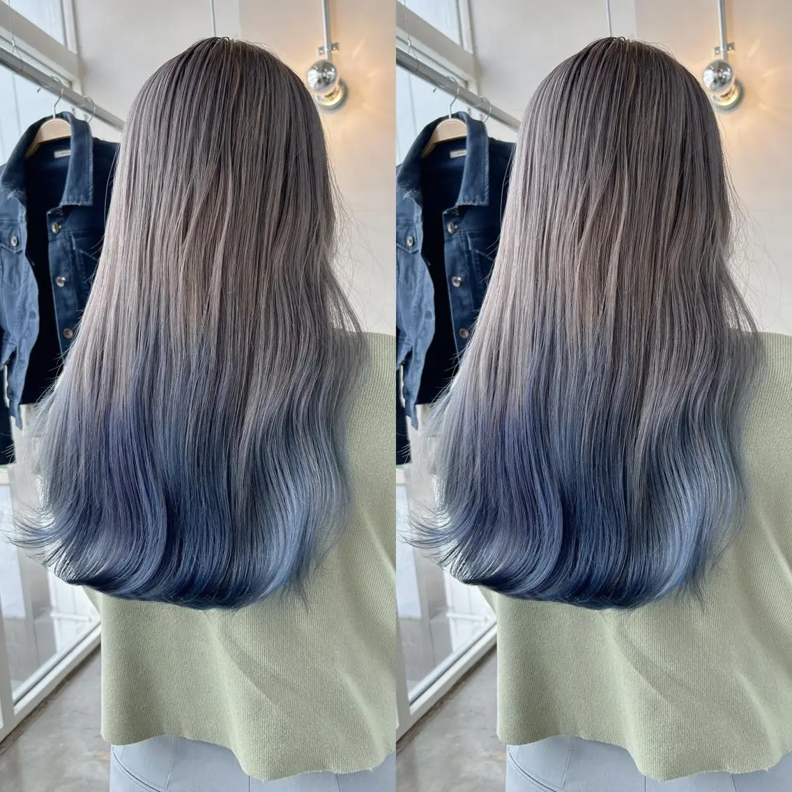 ロング カラー ヘアカラー トリートメント yoriダブルカラー 代表すがわらのヘアスタイル