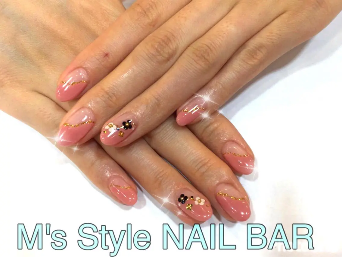 ネイル アートネイル フラワーネイル フレンチネイル ハンドネイル M's Style NAIL BARのネイルデザイン