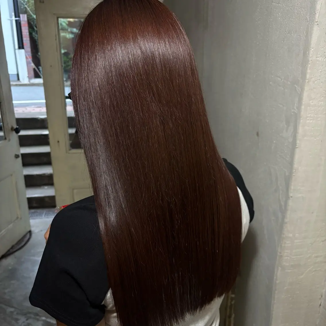 ロング レッドブラウン ヘアカラー maika (^^)。.:*☆のヘアスタイル