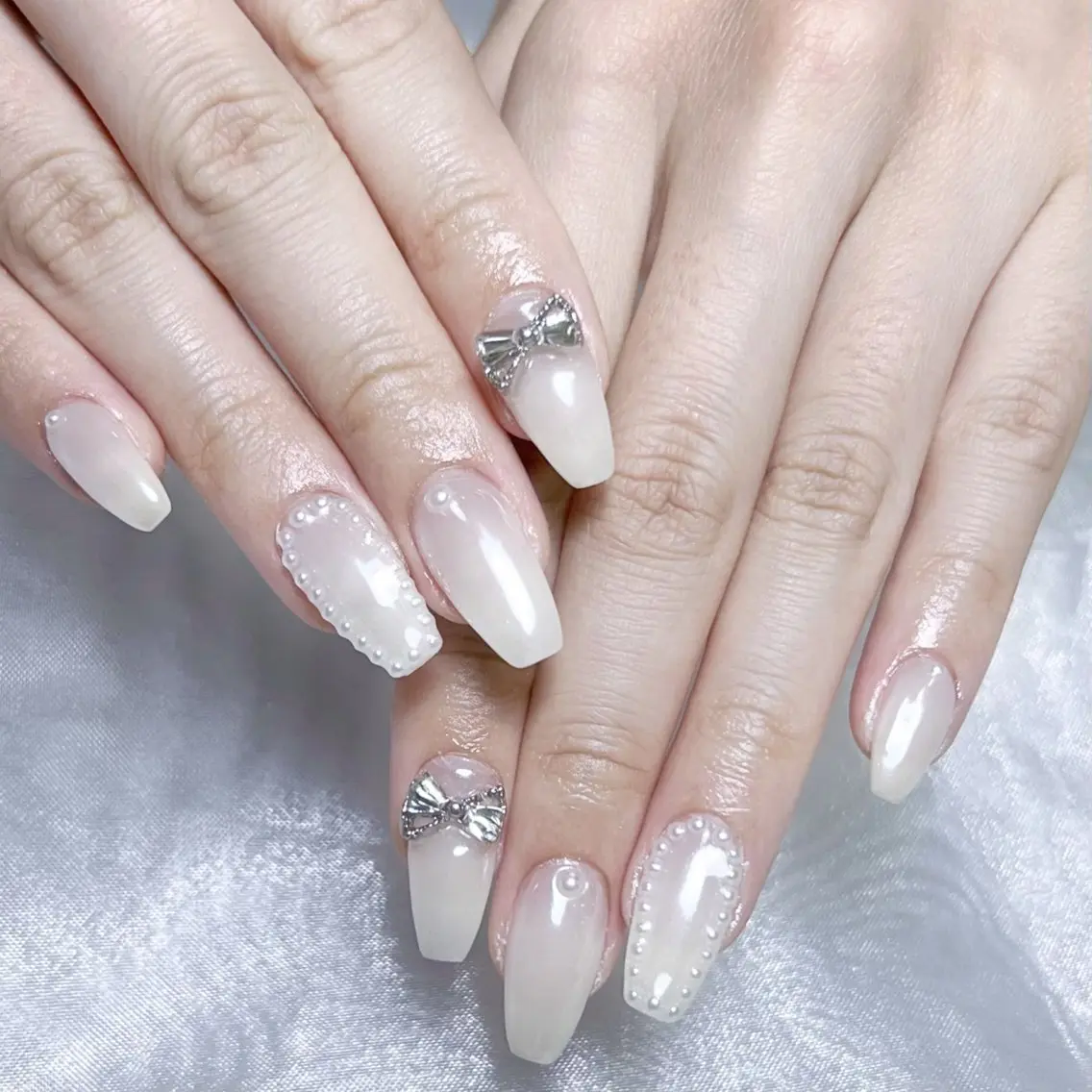 メンズ ネイル メンズ韓国風 アートネイル オーロラネイル ガーリー キラキラネイル ハンドネイル Nail salon 木にいるのネイルデザイン