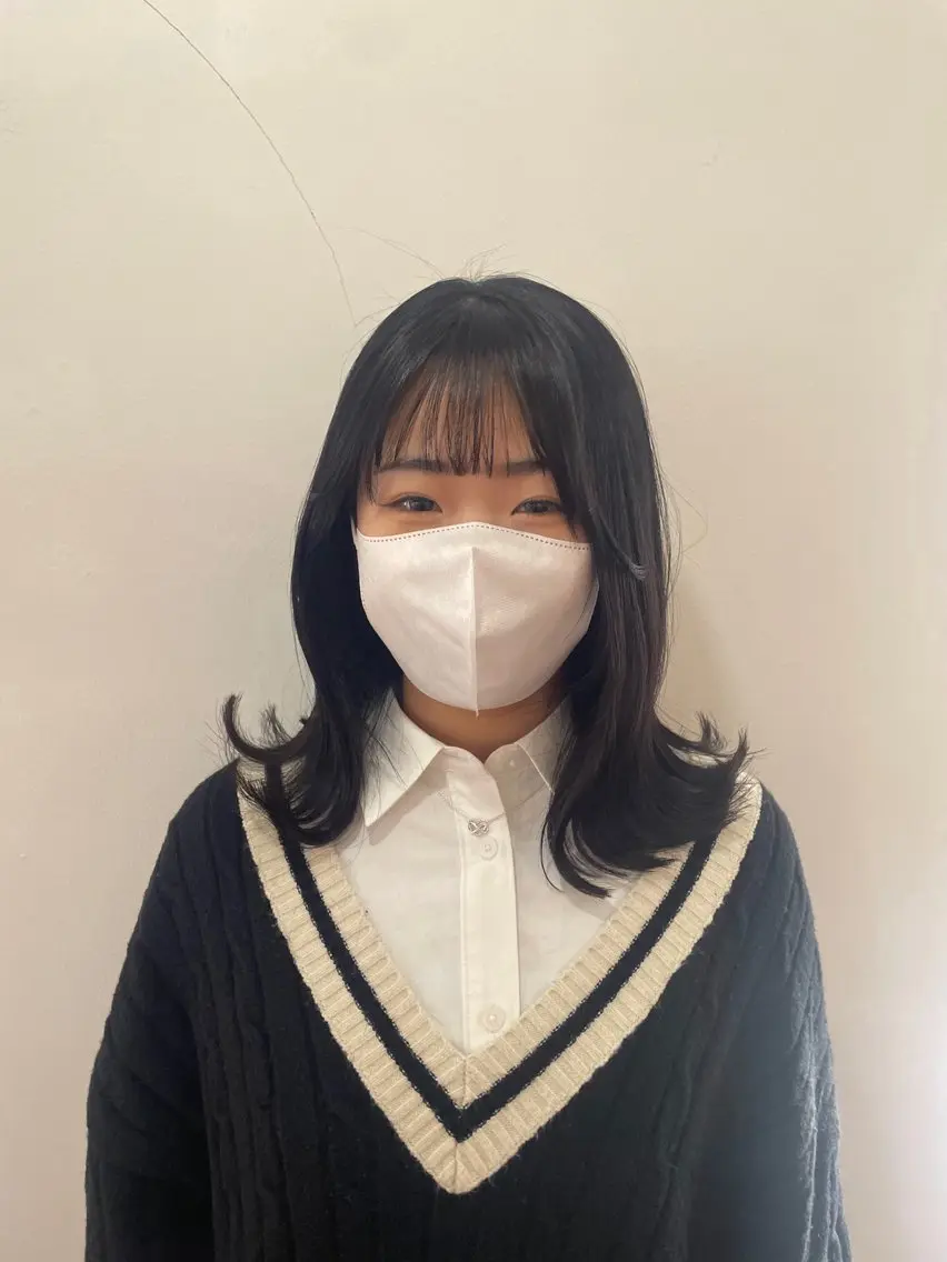 セミロング カラー セミロングパーマ ブラウンカラー 透明感カラー デザインカラー イヤリングカラー fulam － KAEDEのヘアスタイル