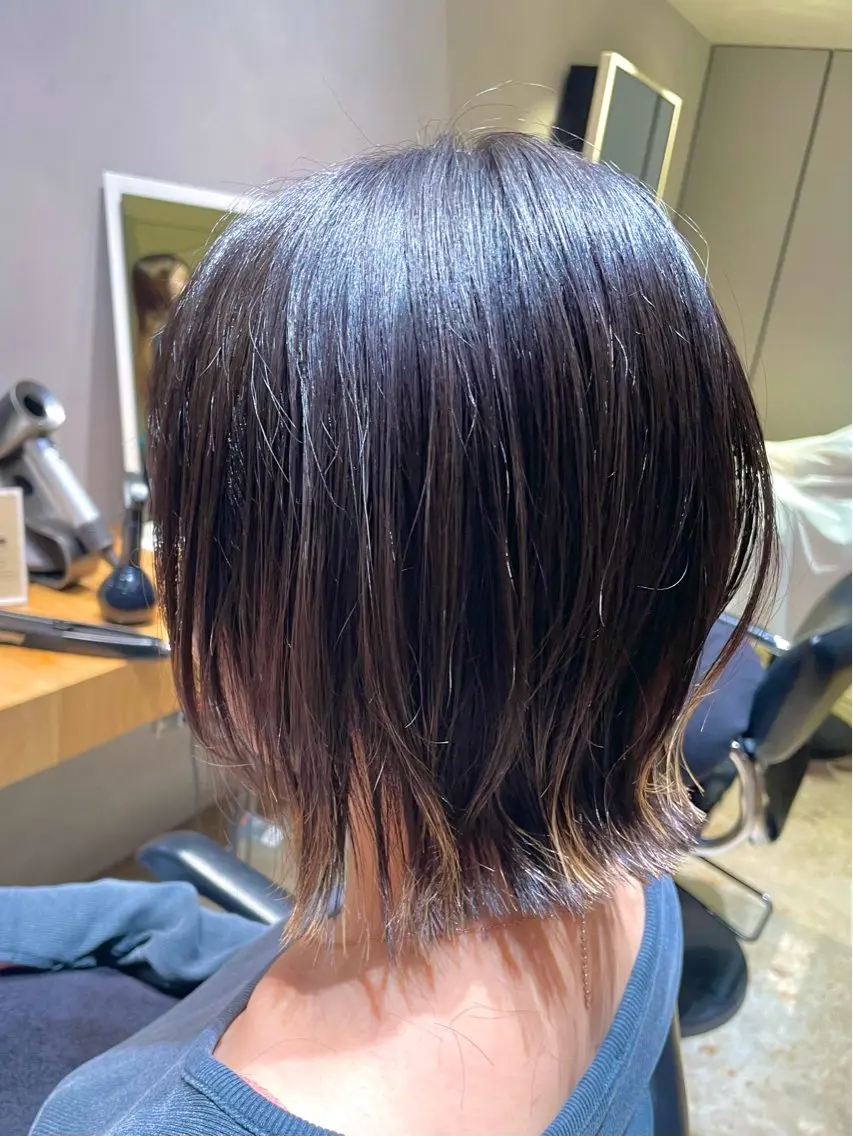 ショート ボブ 外ハネヘア 田口 純怜のヘアスタイル