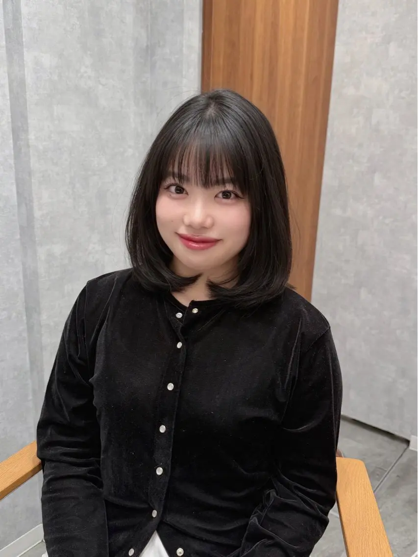ミディアム レイヤーカット カット 関口 知佳のヘアスタイル