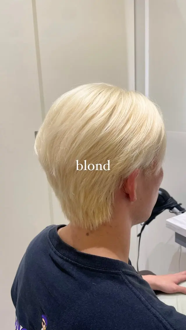 カラー メンズ フェザーパーマ/ スペインカールのヘアスタイル