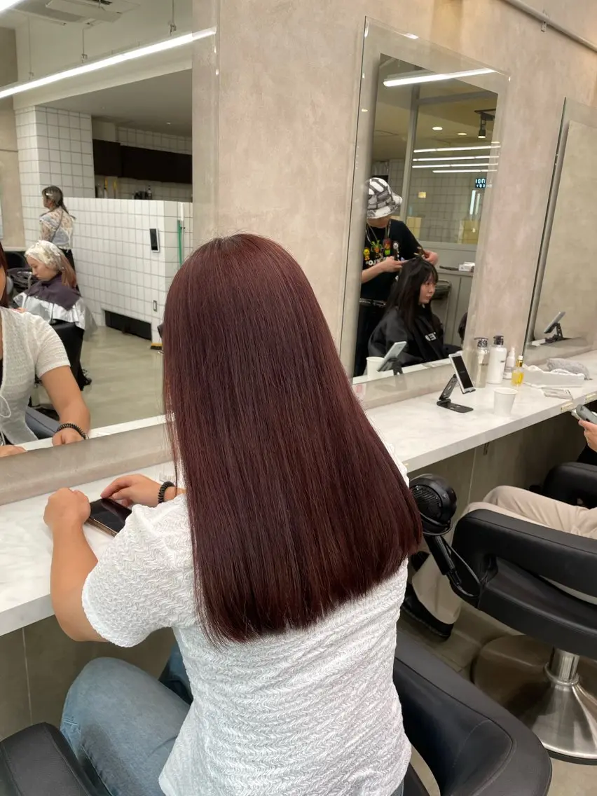 ロング カラー ヘアアレンジ ヘアカラー トリートメント ヘアセット 💗横浜美容室 💗HARUNAのヘアスタイル
