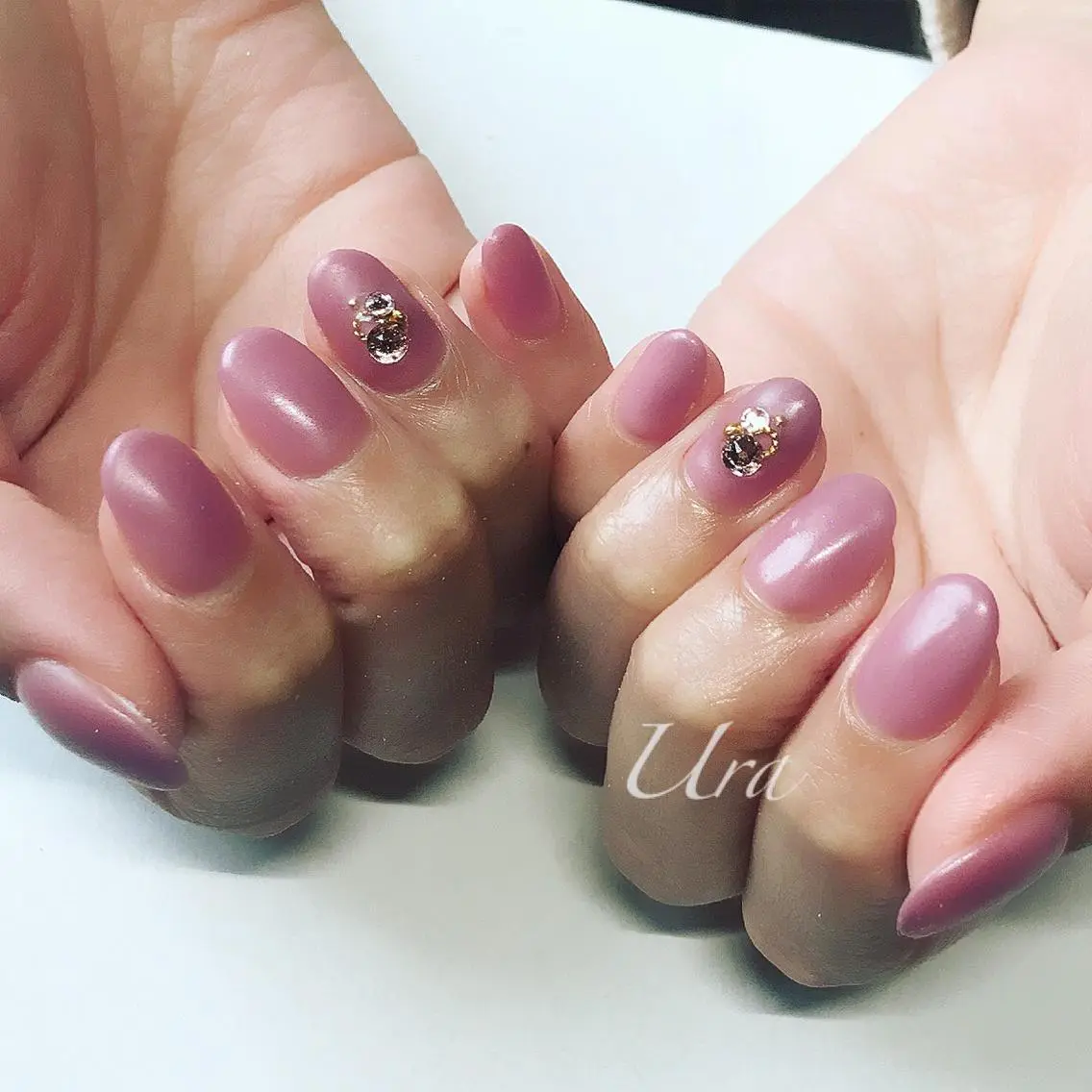 ネイル マットネイル ピンク UrakoNail 《nail》のネイルデザイン