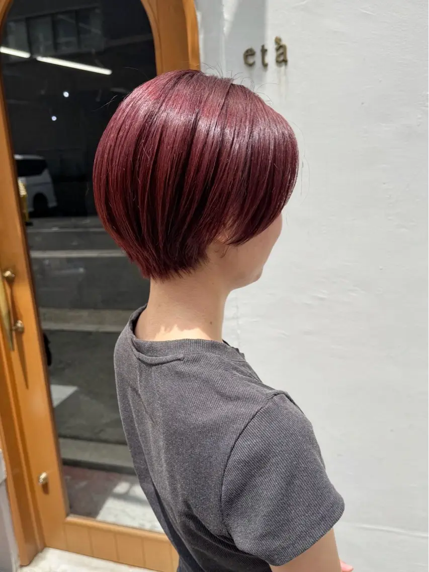 ショート カラー 丸みショート ショートヘア カット ヘアカラー ボブ支持率NO1 🌈CHIKAのヘアスタイル