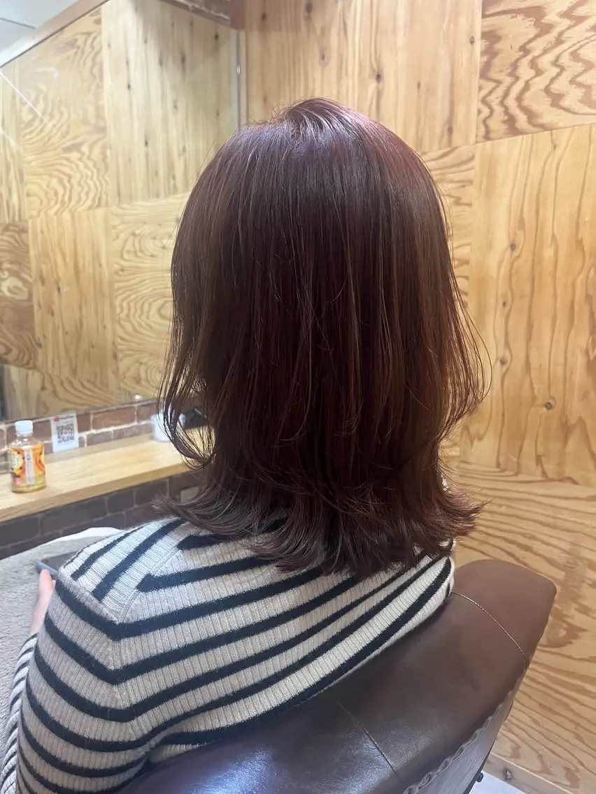 ミディアム ボブ くびれヘア レイヤーカット カット ヘアカラー KANUMA SHUTAのヘアスタイル