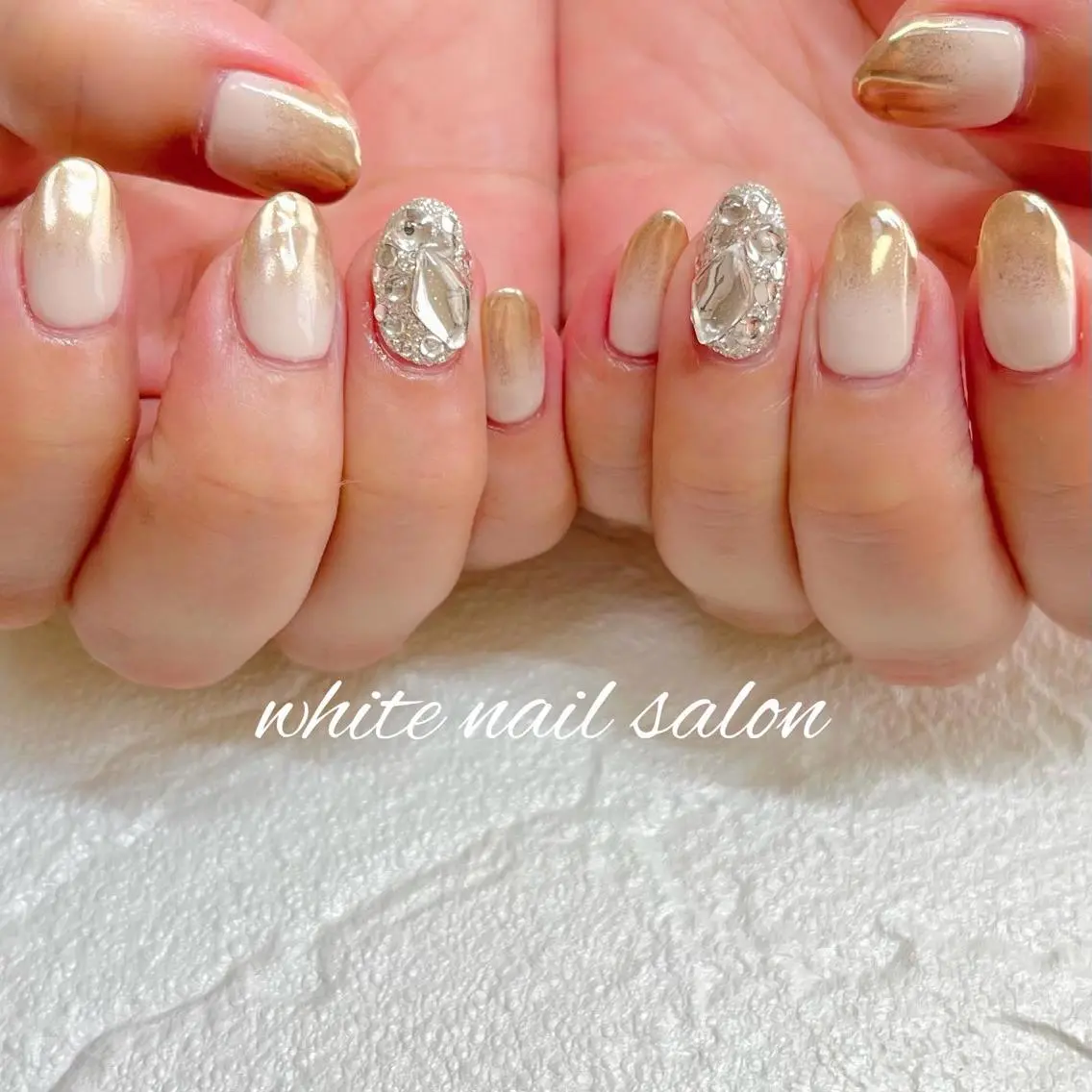 ネイル フットネイル ジェルネイル ハードジェル ラメ(グリッター) 持ち込み ハンドネイル white nail salonのネイルデザイン
