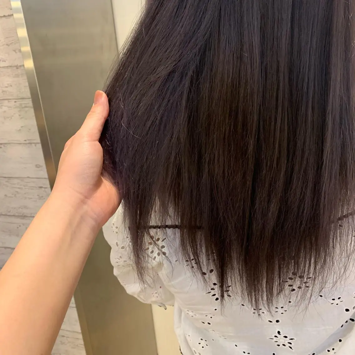 カラー ラベンダーカラー 天野 利咲のヘアスタイル