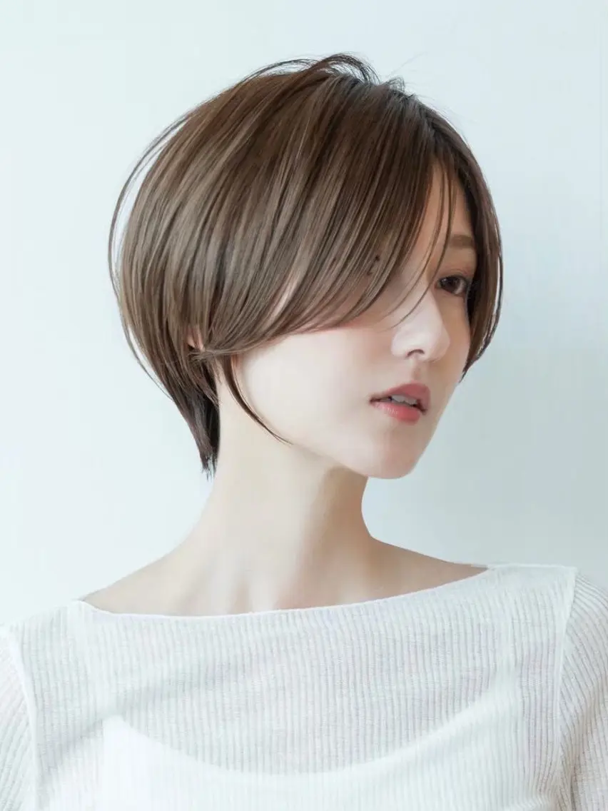ショート カラー パーマ カット ヘアカラー 縮毛矯正 トリートメント 田中航平/渋谷ボブ/ レイヤーボブのヘアスタイル