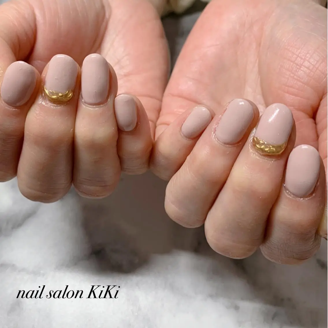 ネイル ピンク ピンクベージュ K. KiKiのネイルデザイン