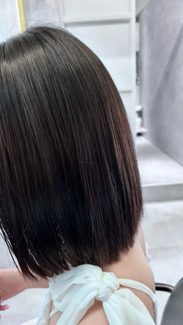 ミディアム カット ヘアカラー トリートメント NUMBER天王寺 ほたる⭐️のヘアスタイル