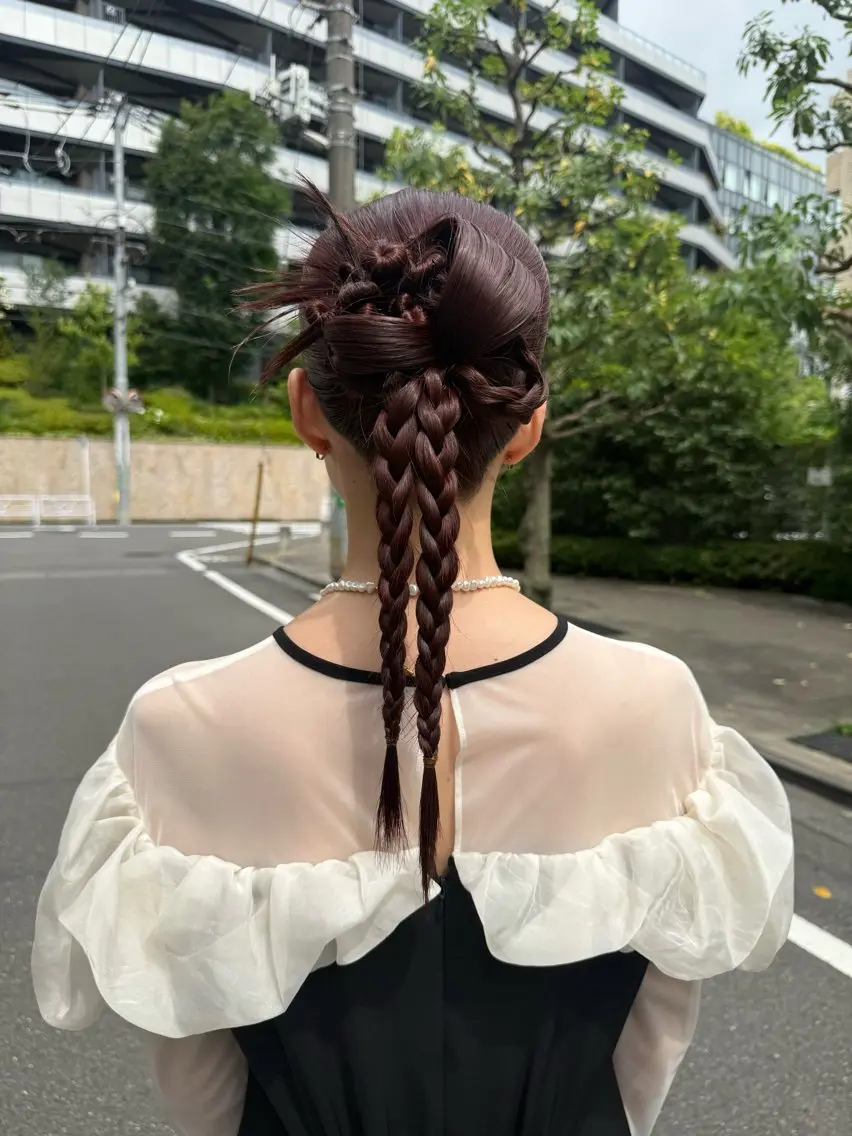 hair set👩🏼🎀の写真