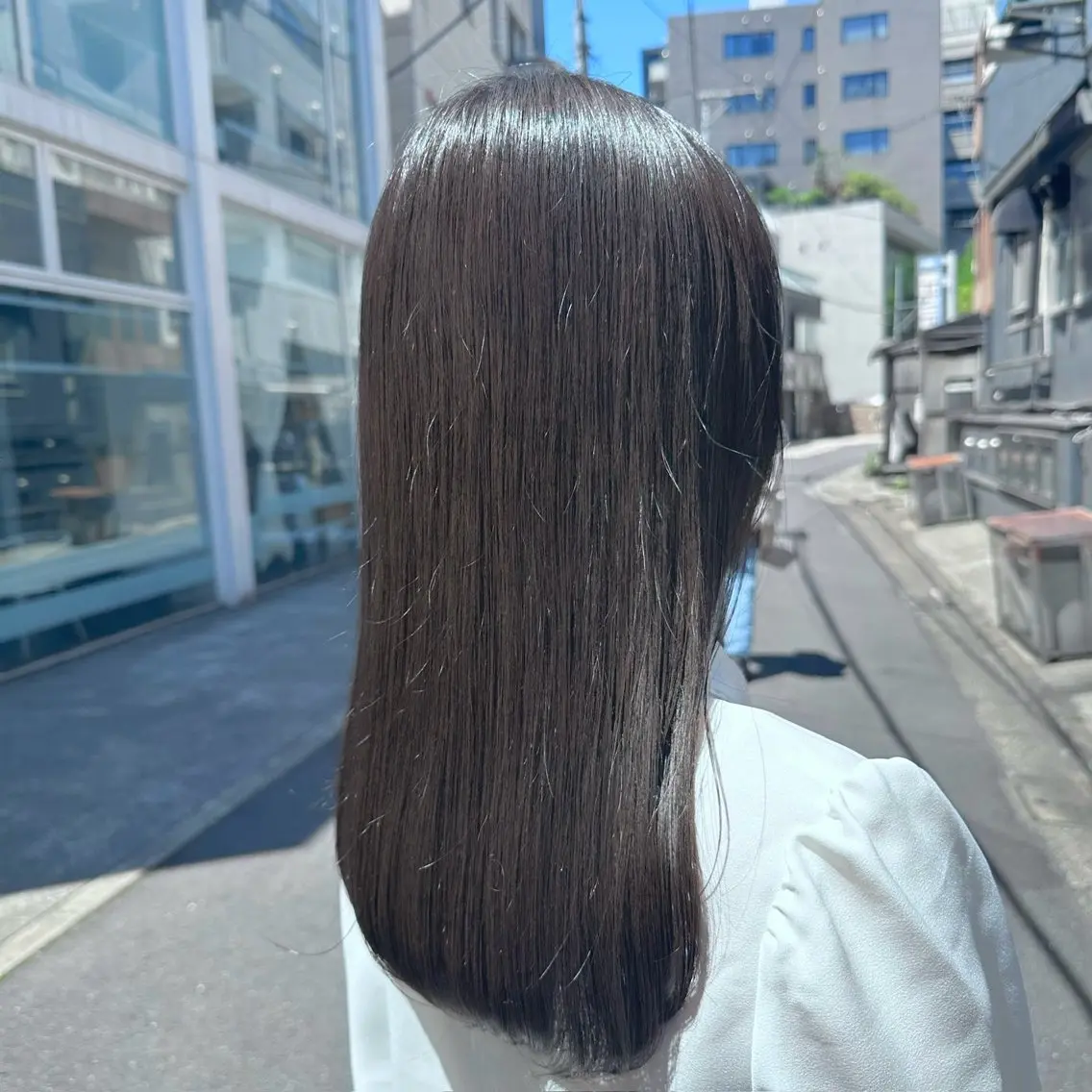 セミロング カラー カット ヘアカラー トリートメント ヘッドスパ ヘアセット 顔まわりカット/縮毛 /赤み消し/じょうのヘアスタイル