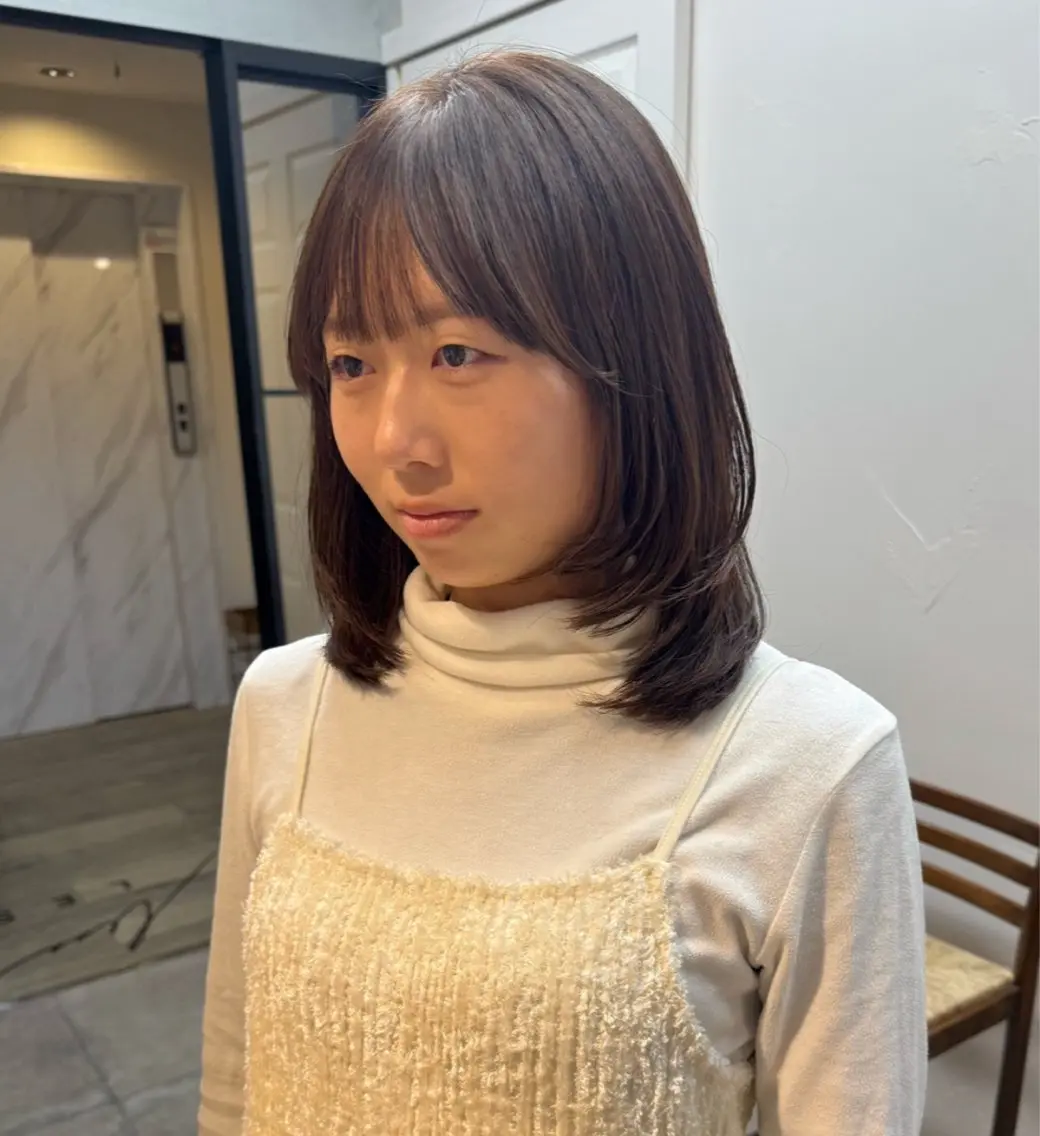 ミディアム ヘアカラー 透明感カラー ☆akoのヘアスタイル