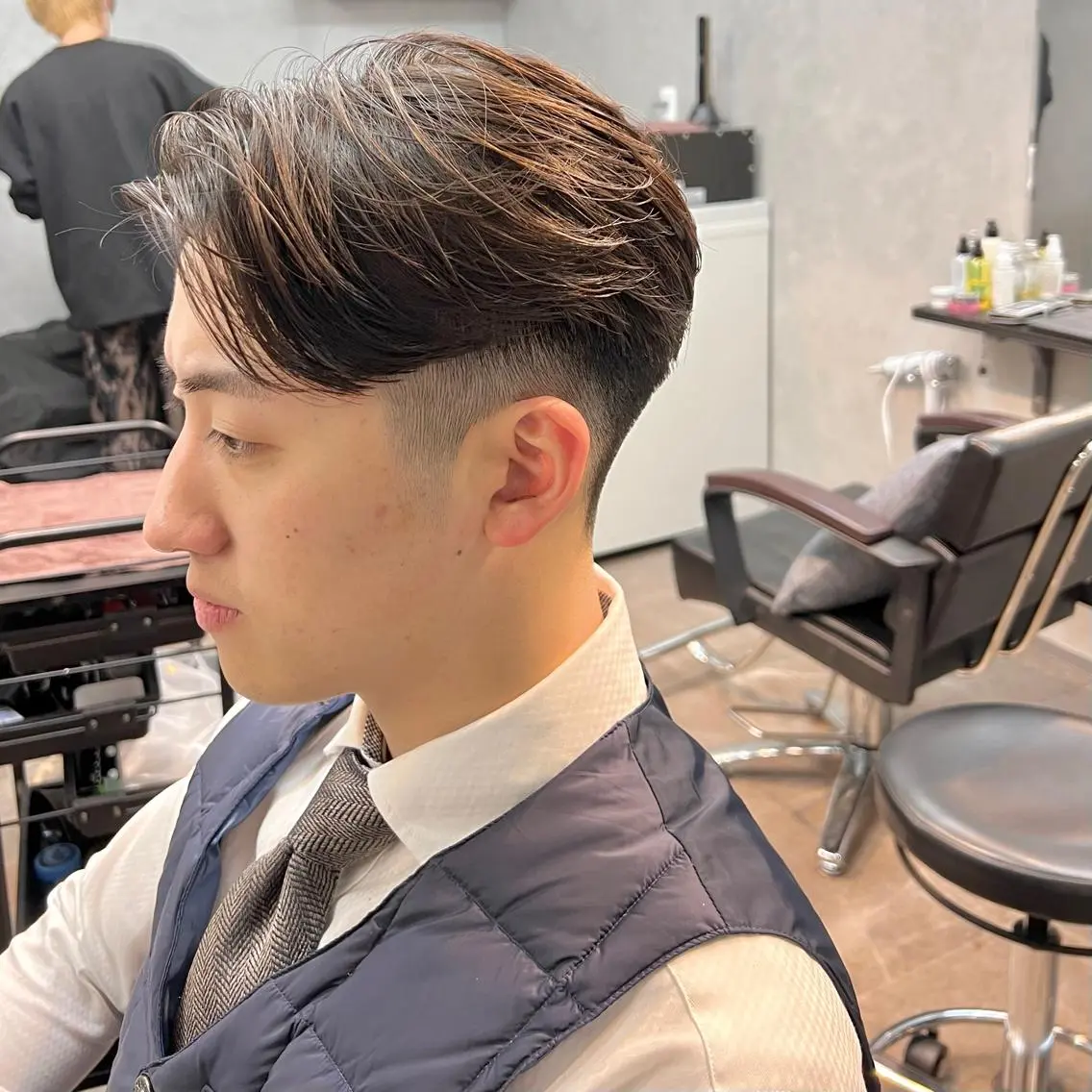 【メンズカット+カラー+パーマ+プチヘッドスパ】オシャレ/刈り上げ/センターパート/マッシュの写真