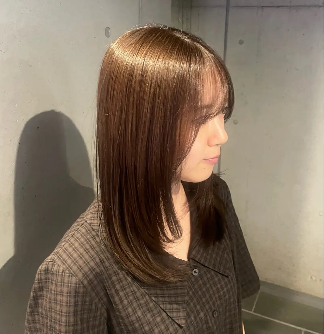 セミロング カラー ベージュカラー .⋆𝜗𝜚カラー モデル募集/yuuのヘアスタイル