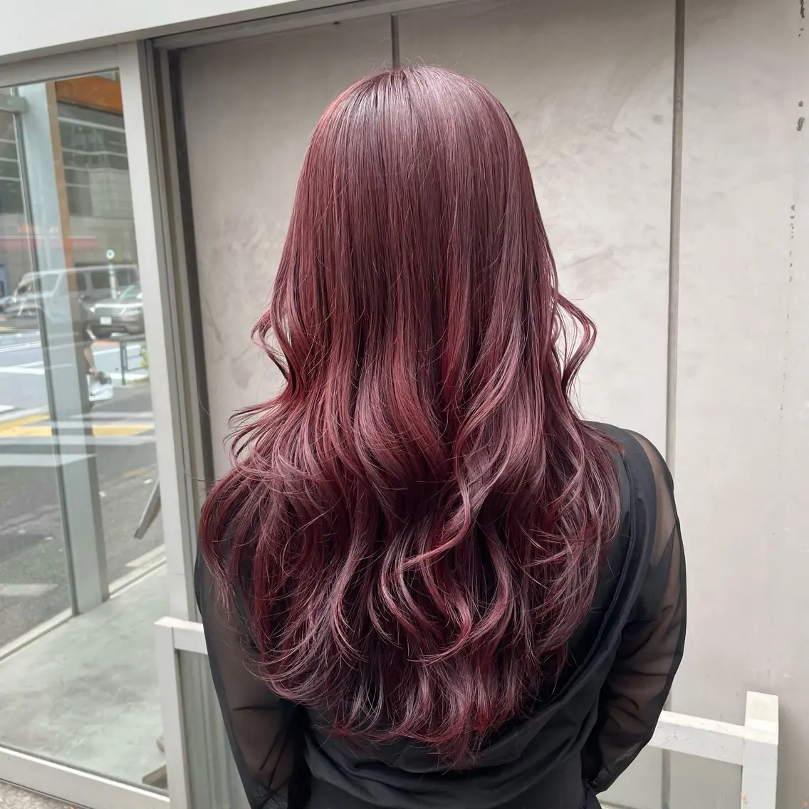 セミロング カラー 大人っぽ♡上品な暖色 ♡ブリーチなし♡のヘアスタイル