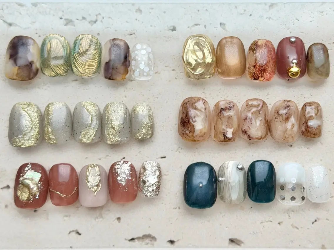 ネイル クリアネイル フラッシュネイル フラッシュマグ フレンチネイル マグネットネイル ハンドネイル Luana nailのネイルデザイン