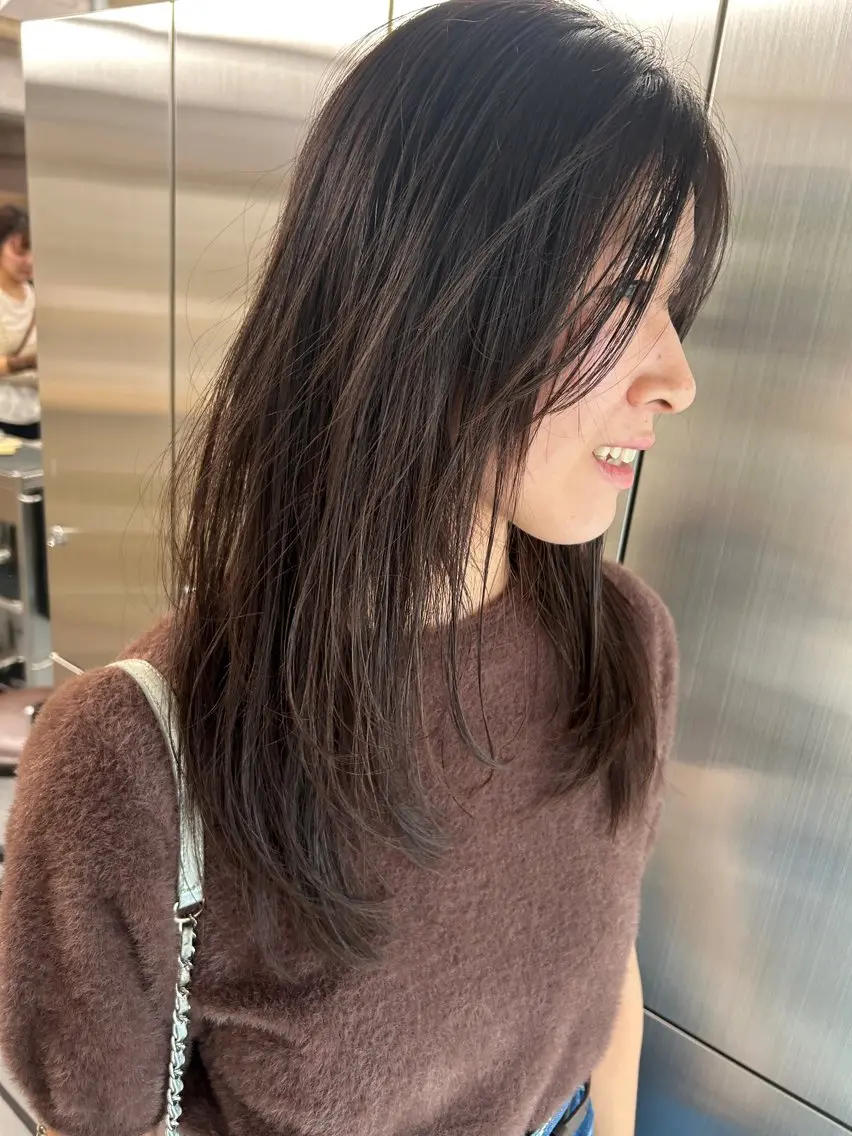 ロング カラー レイヤーカット カット ヘアカラー トリートメント ayane⭐️ボブ・ ショート・パーマのヘアスタイル