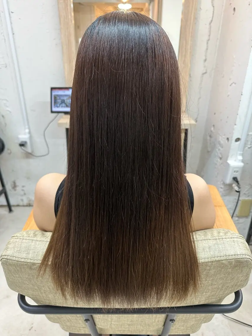 ロング 縮毛矯正 masaya🏁渋谷 カラーモデル募集のヘアスタイル