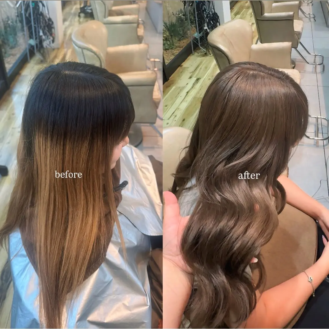 ロング カラー ベージュカラー ロング ヘアカラー 🫧艶カラー🫧 Nanamiのヘアスタイル