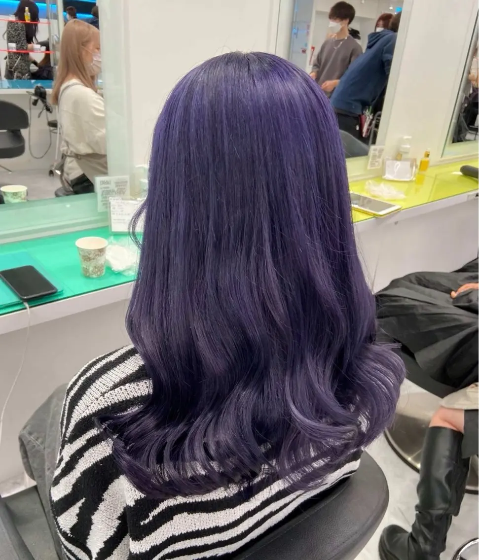セミロング カラー ヘアアレンジ ヘアカラー トリートメント ヘアセット 🫧モテる💗ダメー ジレスハイトーン🫧のヘアスタイル