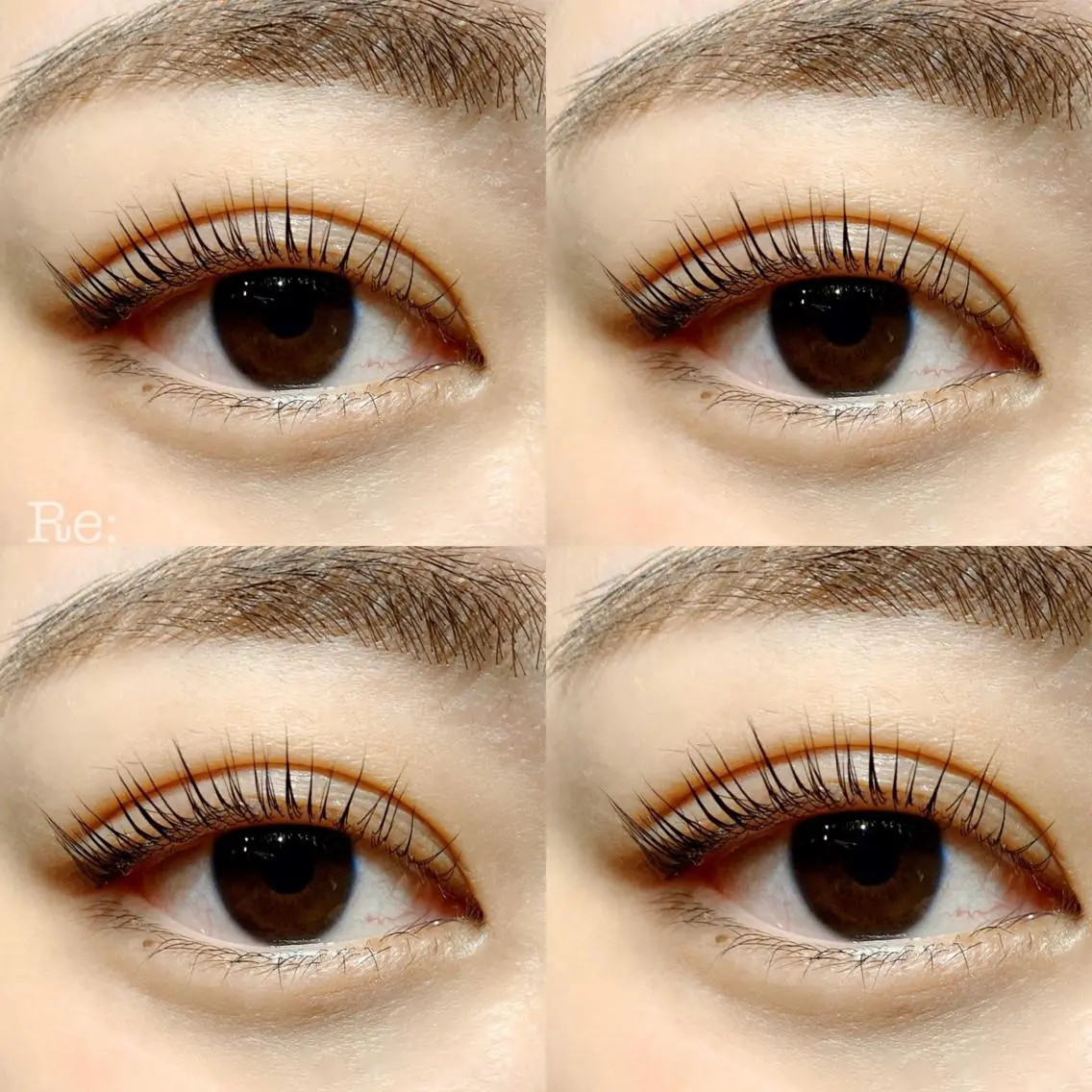 マツエク・マツパ フラットラッシュ Lカール 目尻長め ナチュラル まつげパーマ マツパ Lash Re:のマツエク・マツパデザイン