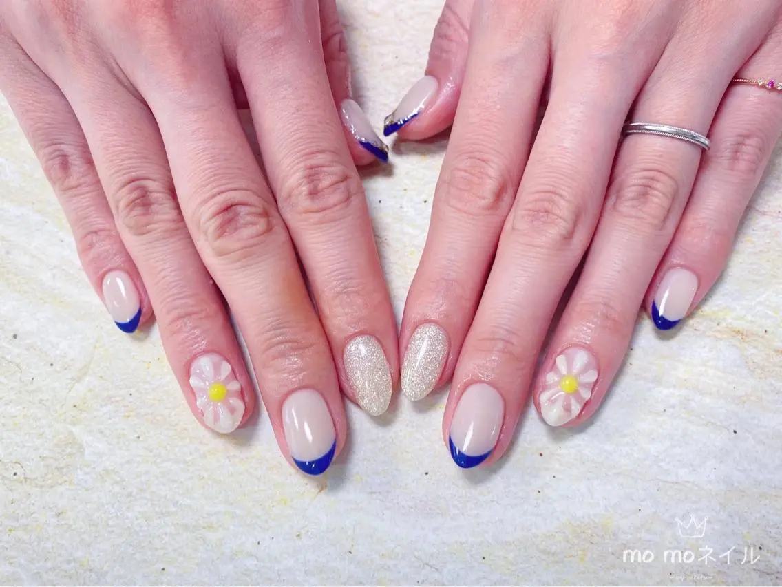 ネイル アートネイル クリアネイル ぷっくりネイル MOMO nailのネイルデザイン